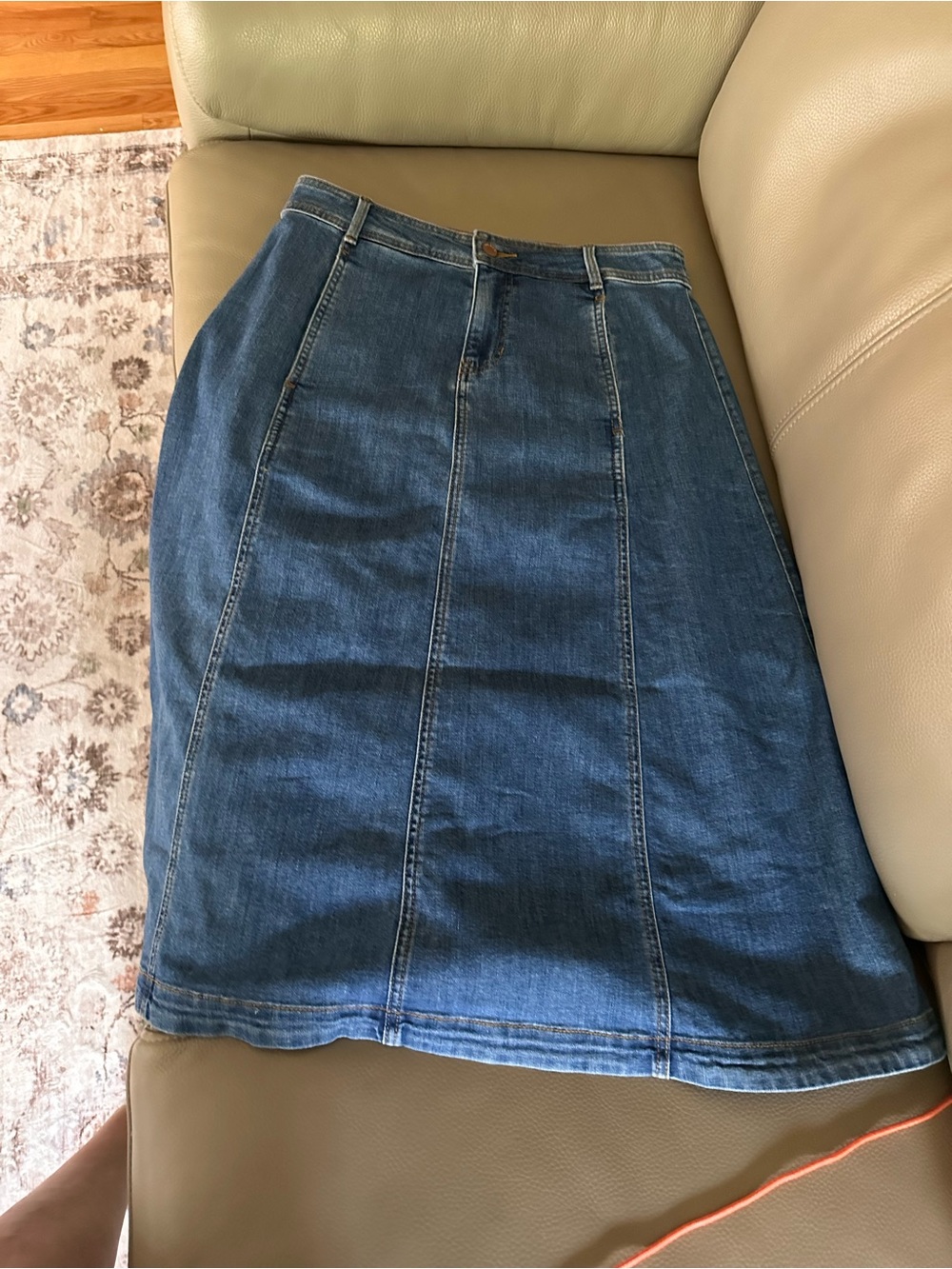 Talbots Blue Denim A-Line Skirt